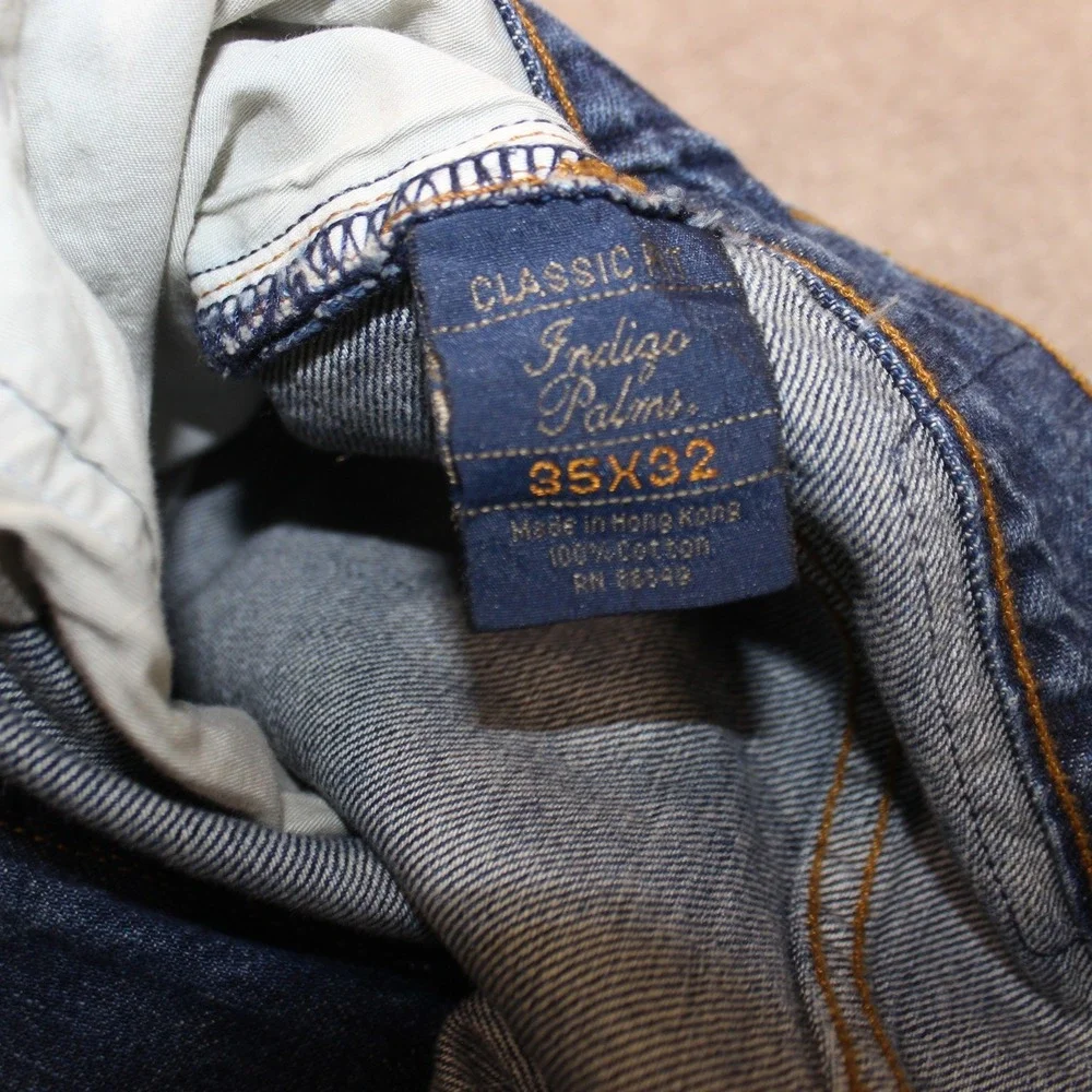 Tommy Bahama Indigo Palms Classic Fit Jeans Mens 35x32 Medium Wash Straight Leg